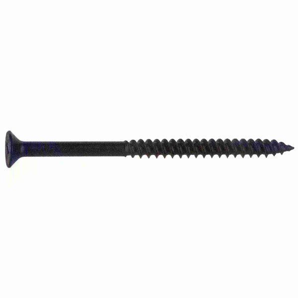 Midwest Fastener Wood Screw, #8, 2-1/2 in, Black Phosphate Steel Flat Head Phillips Drive, 100 PK 02641